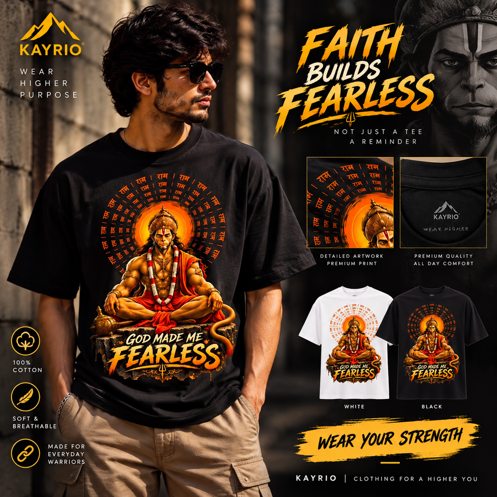 LORD HANUMAN MOTIVATIONAL TSHIRT